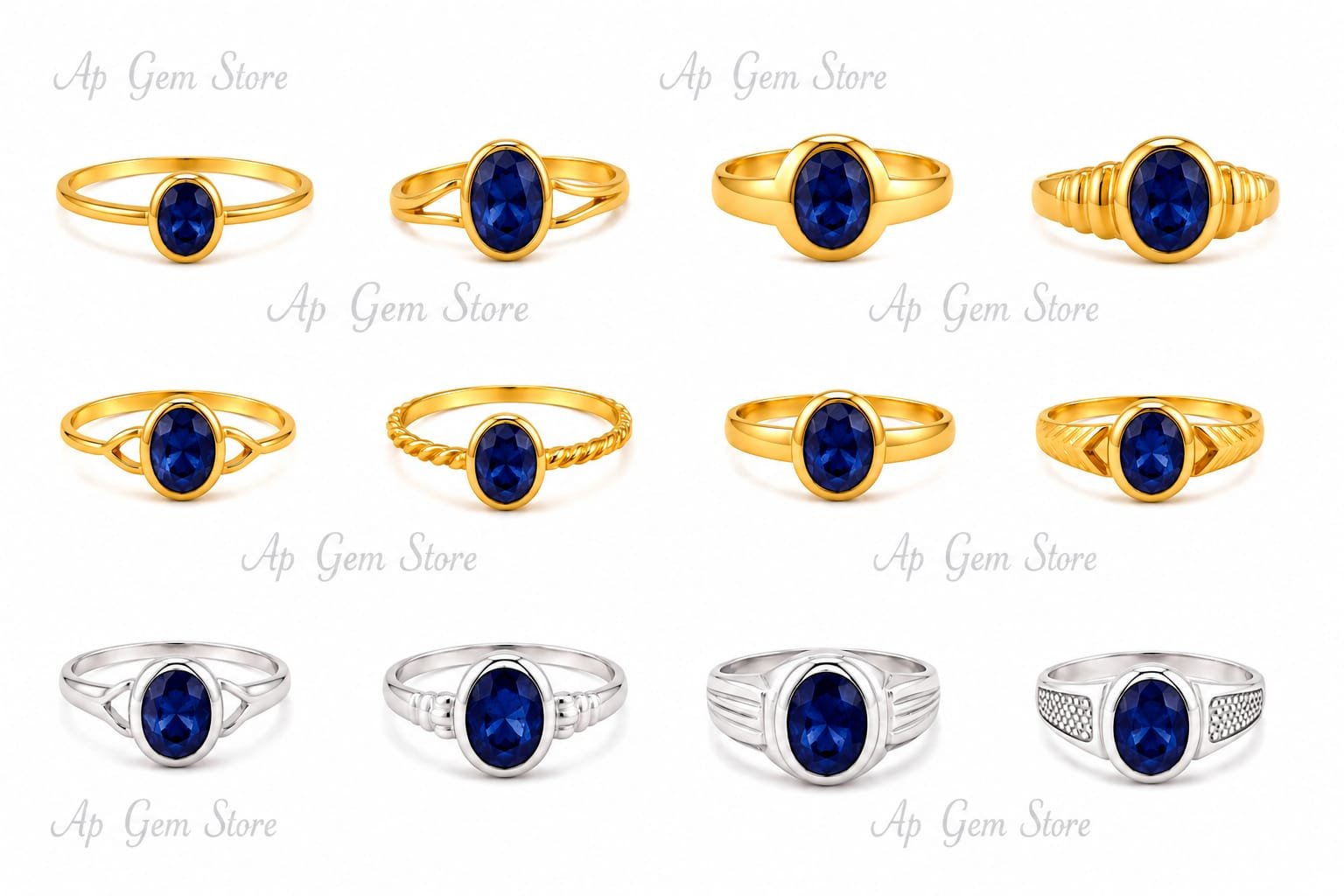 Blue Sapphire Rings